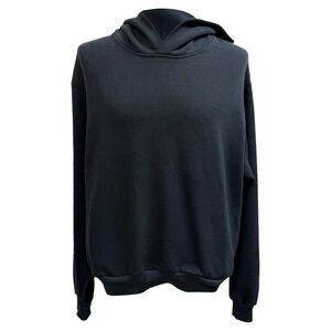 Acne Studios Logo-Print Hoodie in Black Cotton